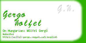 gergo wolfel business card